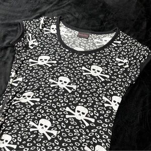 Voodoo Vixen Leopard Skulls Sweater Dress